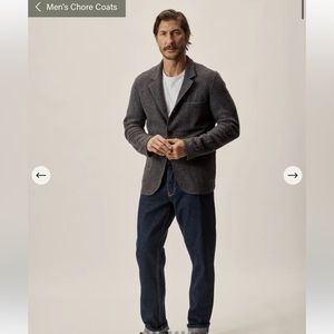 Buck Mason Felted Chore Coat - Black Medium - Wool and Warm Outer - New w/o tags